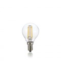 LAMPADINA CLASSIC E14 4W SFERA TRASPARENTE 3000K